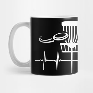 Funny Heartbeat Disc Golf Basket Love of the Sport Mug